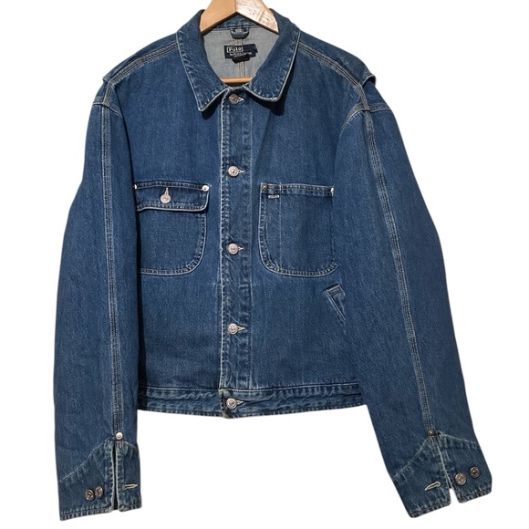 Rare Vintage Polo Ralph Lauren Dungarees Denim Jacket Made In USA